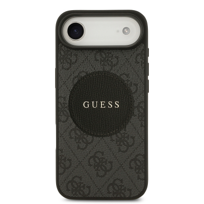 Apple iPhone 17 Air Kılıf Guess Orjinal Lisanslı M-safe Şarj Özellikli Yazı Logolu Circle Classic Kapak - 12