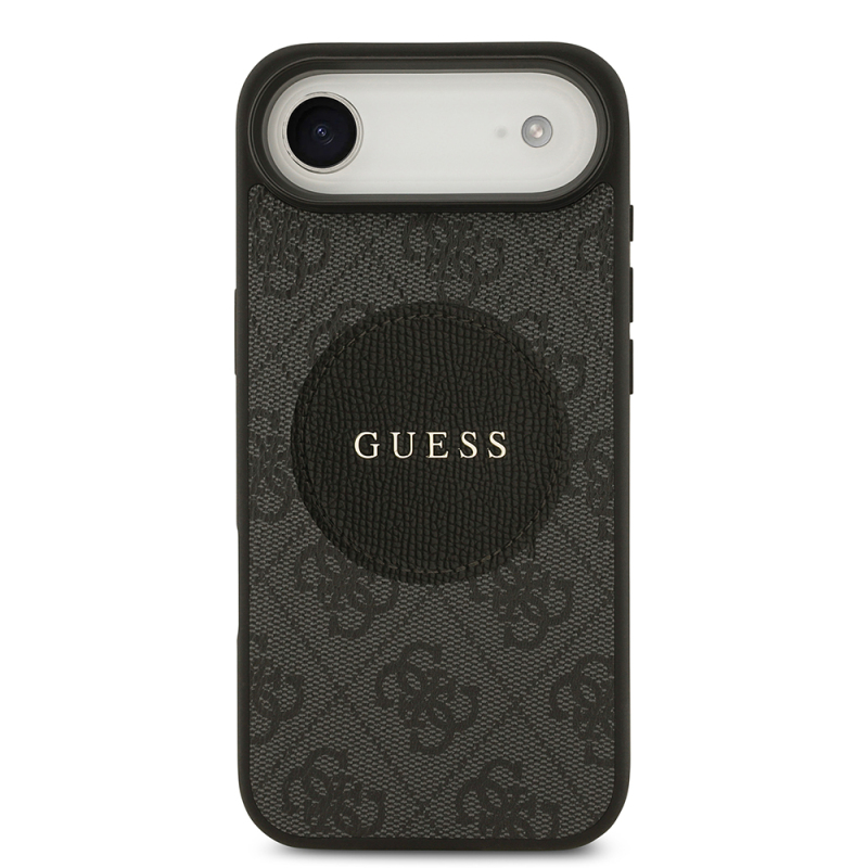 Apple iPhone 17 Air Kılıf Guess Orjinal Lisanslı M-safe Şarj Özellikli Yazı Logolu Circle Classic Kapak - 12