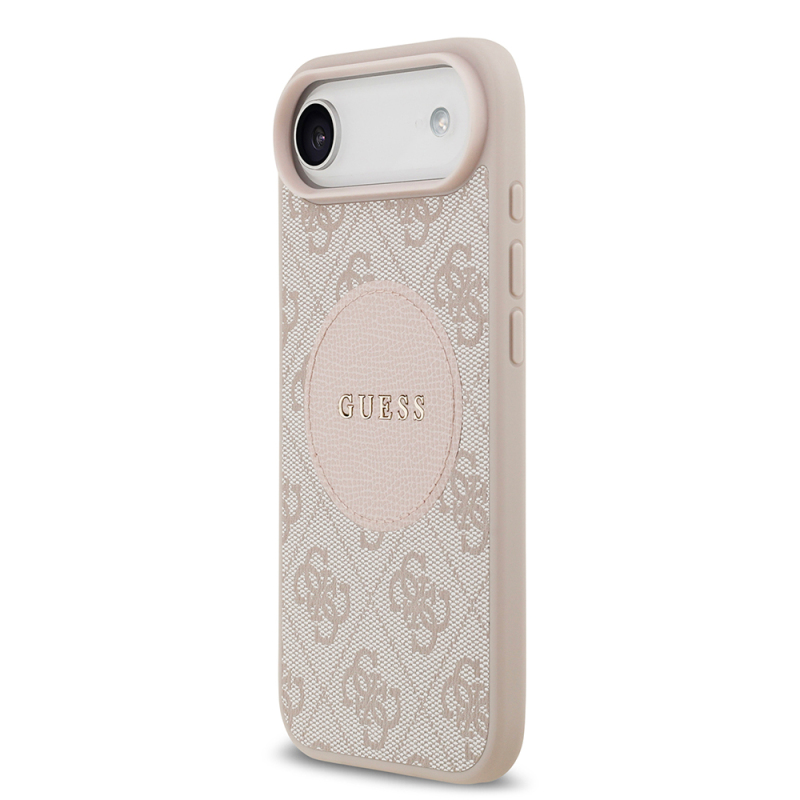 Apple iPhone 17 Air Kılıf Guess Orjinal Lisanslı M-safe Şarj Özellikli Yazı Logolu Circle Classic Kapak - 17