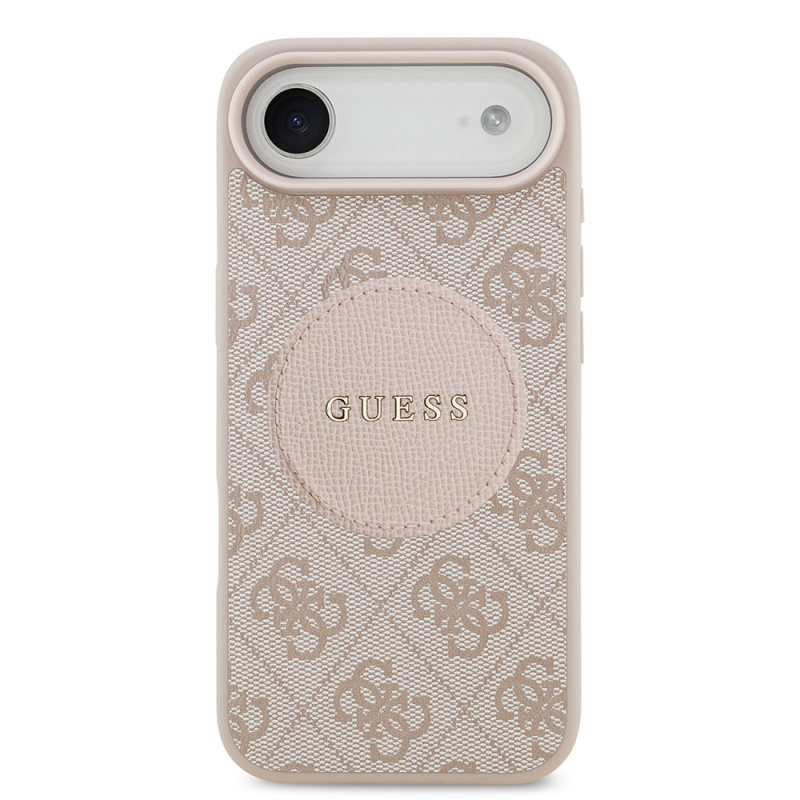 Apple iPhone 17 Air Kılıf Guess Orjinal Lisanslı M-safe Şarj Özellikli Yazı Logolu Circle Classic Kapak - 18