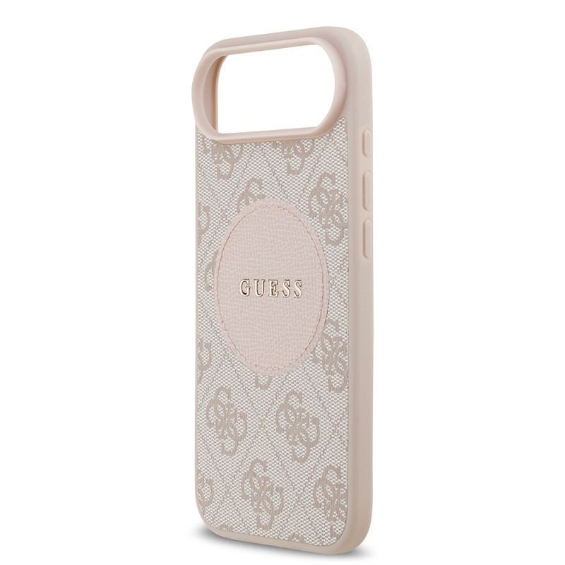 Apple iPhone 17 Air Kılıf Guess Orjinal Lisanslı M-safe Şarj Özellikli Yazı Logolu Circle Classic Kapak - 21