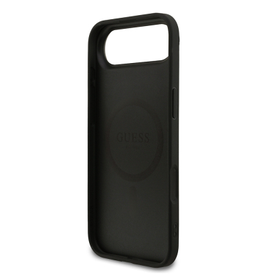 Apple iPhone 17 Air Kılıf Guess Orjinal Lisanslı M-safe Şarj Özellikli Yazı Logolu PU Deri Kapak - 7
