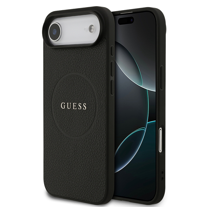 Apple iPhone 17 Air Kılıf Guess Orjinal Lisanslı M-safe Şarj Özellikli Yazı Logolu PU Deri Kapak - 2