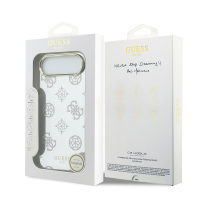 Apple iPhone 17 Air Kılıf Guess Orjinal Lisanslı Metal Kamera Çerçeveli Simli Aynalı Kapak - 10