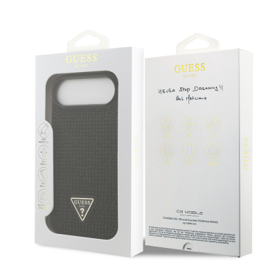 Apple iPhone 17 Air Kılıf Guess Orjinal Lisanslı Taşlı Arka Yüzey Üçgen Logolu Kapak - 33