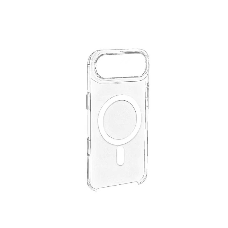 Apple iPhone 17 Air Kılıf IC Çipli Zore Wireless Şarj Özellikli Şeffaf Orjin Kapak - 3