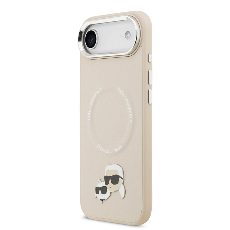 Apple iPhone 17 Air Kılıf Karl Lagerfeld Orjinal Lisanslı M-safe Şarj Özellikli Metal Kamera ve Buton Tasarımlı K&C PU Deri Kapak - 11