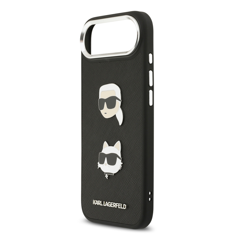 Apple iPhone 17 Air Kılıf Karl Lagerfeld Orjinal Lisanslı Metal Logolu K&C Heads Pin Kapak - 8