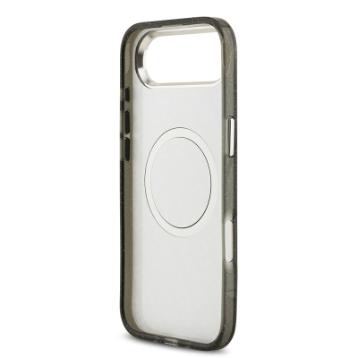 Apple iPhone 17 Air Kılıf Karl Lagerfeld Orjinal Lisanslı Parlayan Simli Karl & Choupette Heads Kapak - 16