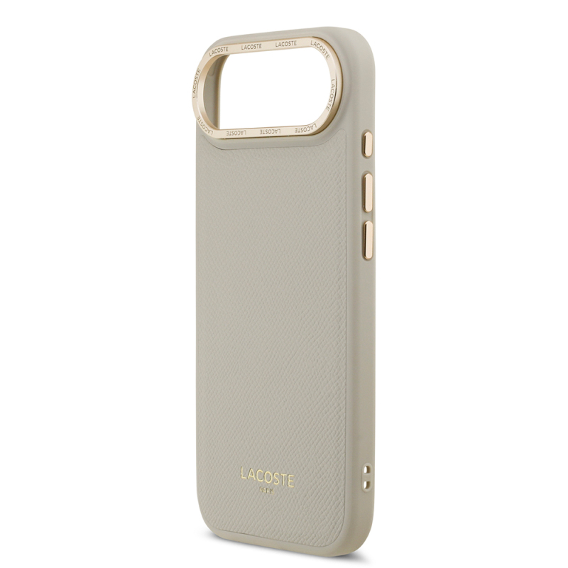 Apple iPhone 17 Air Kılıf Lacoste Orjinal Lisanslı M-safe Şarj Özellikli Champs Elysees PU Deri Tasarımlı Kapak - 16