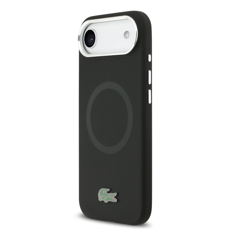 Apple iPhone 17 Air Kılıf Lacoste Orjinal Lisanslı M-safe Şarj Özellikli İkonik Logolu Metal Kamera Çerçeveli Silikon Kapak - 11