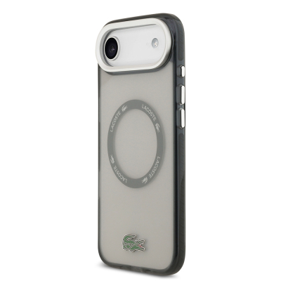 Apple iPhone 17 Air Kılıf Lacoste Orjinal Lisanslı M-safe Şarj Özellikli İkonik Timsah Logolu Buzlu Kapak - 5