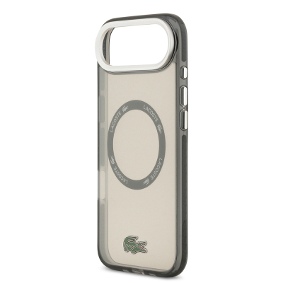 Apple iPhone 17 Air Kılıf Lacoste Orjinal Lisanslı M-safe Şarj Özellikli İkonik Timsah Logolu Buzlu Kapak - 9