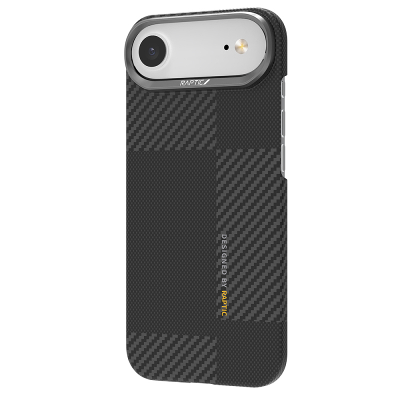 Apple iPhone 17 Air Kılıf M-safe Şarj Özellikli 600D Metal Kamera Çerçeveli Raptic Aramid Fiber Geotik Serisi Kapak - 5