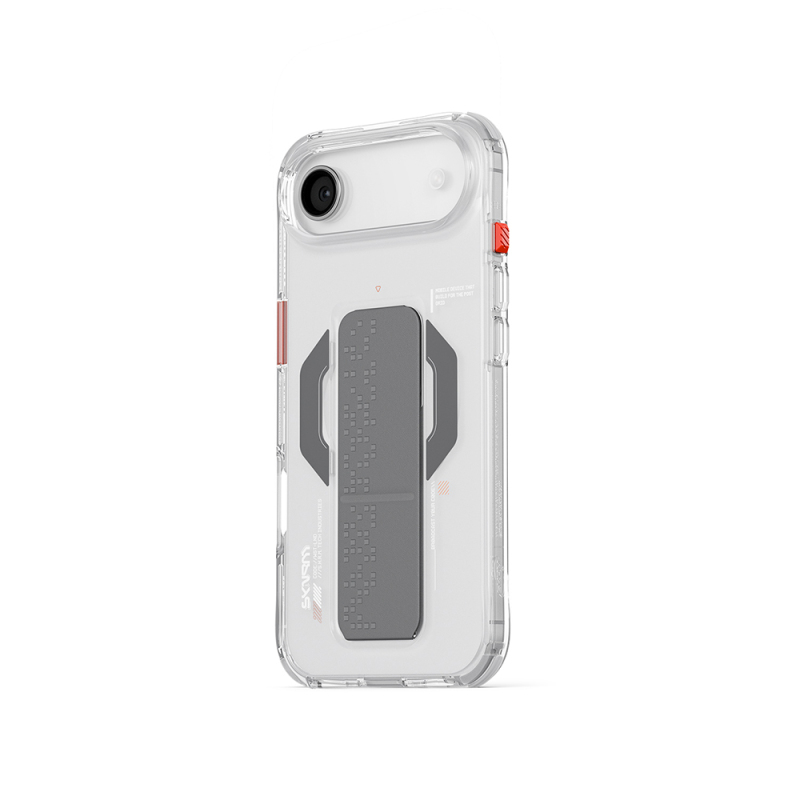 Apple iPhone 17 Air Kılıf M-Safe Şarj Özellikli Airbag Tasarımlı Standlı Skinarma Haxa Kapak - 5