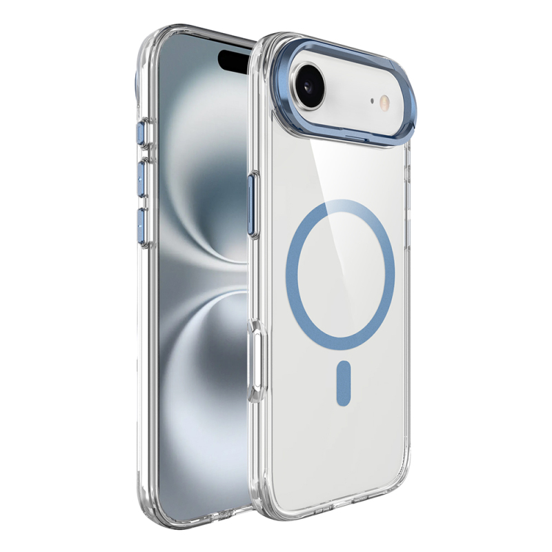 Apple iPhone 17 Air Kılıf M-safe Şarj Özellikli Airbagli Kamera Standlı Zore Azor Kapak - 1