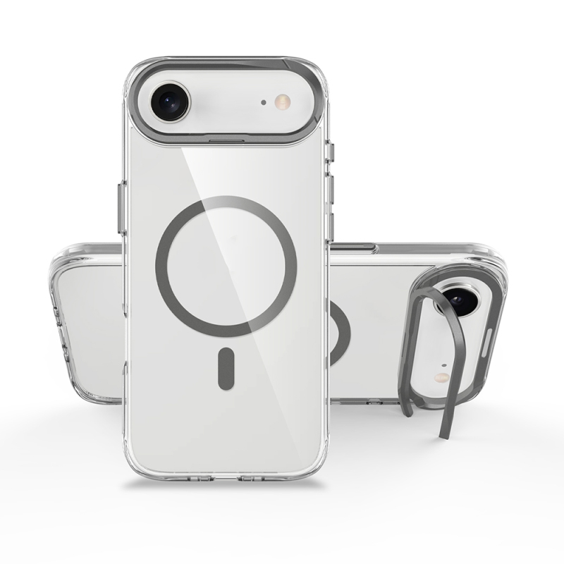 Apple iPhone 17 Air Kılıf M-safe Şarj Özellikli Airbagli Kamera Standlı Zore Azor Kapak - 10