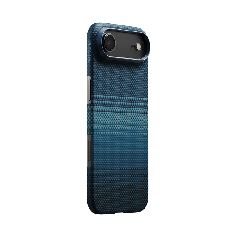 Apple iPhone 17 Air Kılıf M-safe Şarj Özellikli Aramid Fiber Pitaka Tactile Woven Sunset-Moonrise Serisi Sunset Kapak - 8