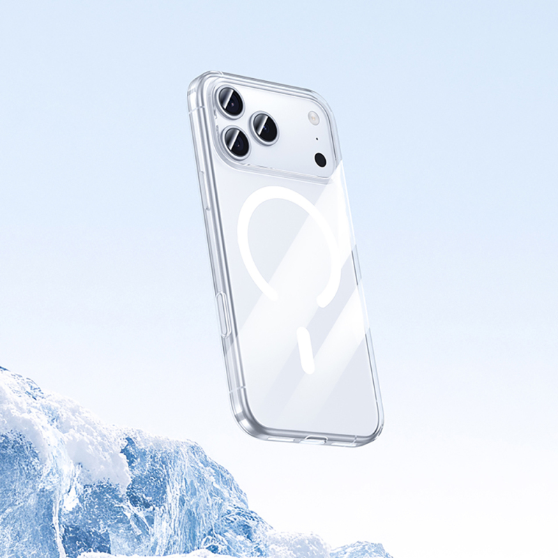 Apple iPhone 17 Air Kılıf M-safe Şarj Özellikli Benks ​​​​​​Crystal Serisi Şeffaf Kapak - 6