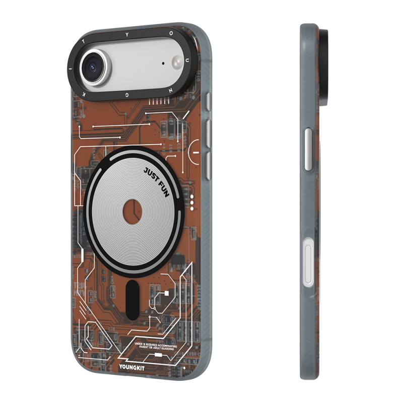 Apple iPhone 17 Air Kılıf M-safe Şarj Özellikli Kamera Denetim Butonlu Youngkit Technology Serisi Kapak - 5