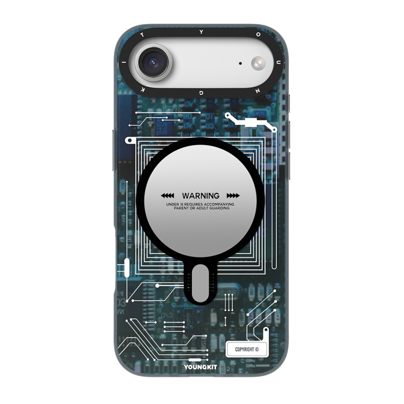 Apple iPhone 17 Air Kılıf M-safe Şarj Özellikli Kamera Denetim Butonlu Youngkit Technology Serisi Kapak - 1