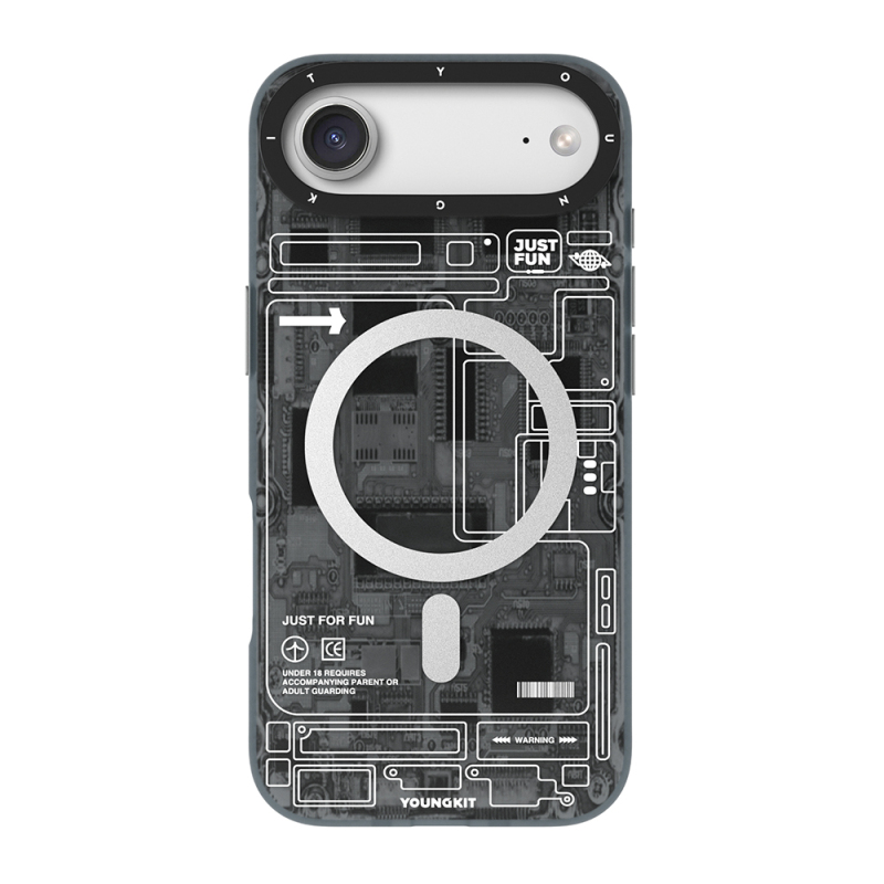 Apple iPhone 17 Air Kılıf M-safe Şarj Özellikli Kamera Denetim Butonlu Youngkit Technology Serisi Kapak - 3