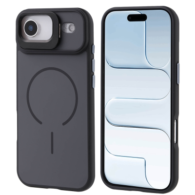 Apple iPhone 17 Air Kılıf M-safe Şarj Özellikli Kamera Standlı Zore Notron Kapak - 6