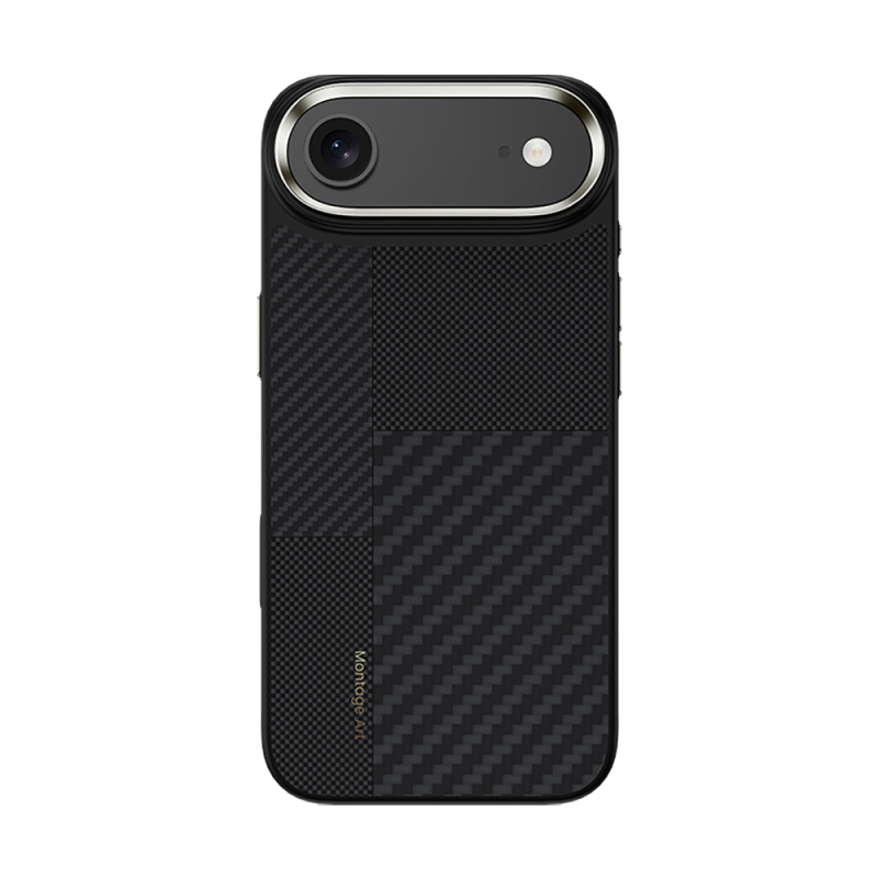 Apple iPhone 17 Air Kılıf M-safe Şarj Özellikli Karbon Fiber Benks Montage Hybrid ArmorPro Kevlar Kapak - 1