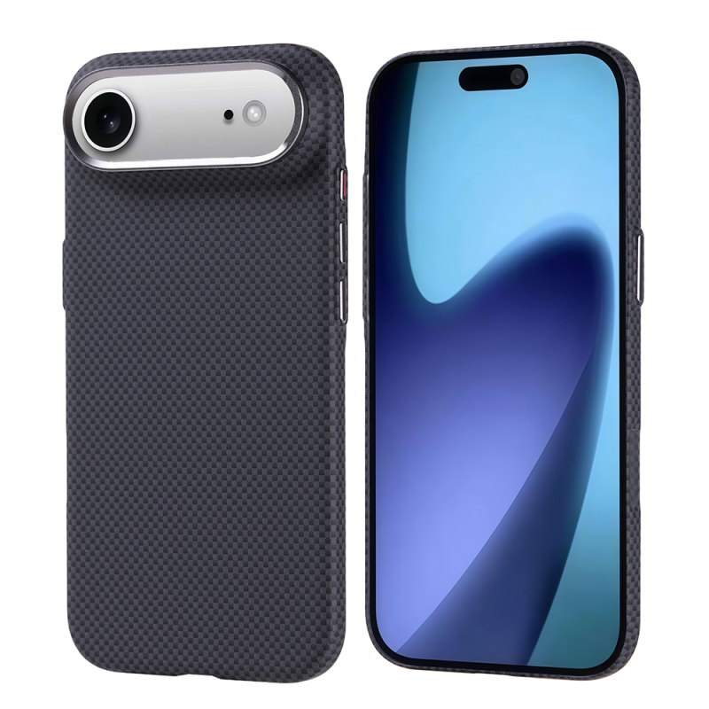 Apple iPhone 17 Air Kılıf M-safe Şarj Özellikli Karbon Fiber Görünümlü Zore Nekst Kapak - 6
