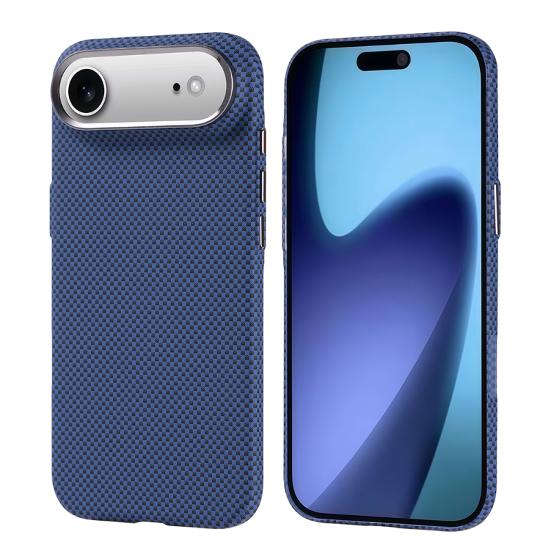 Apple iPhone 17 Air Kılıf M-safe Şarj Özellikli Karbon Fiber Görünümlü Zore Nekst Kapak - 5