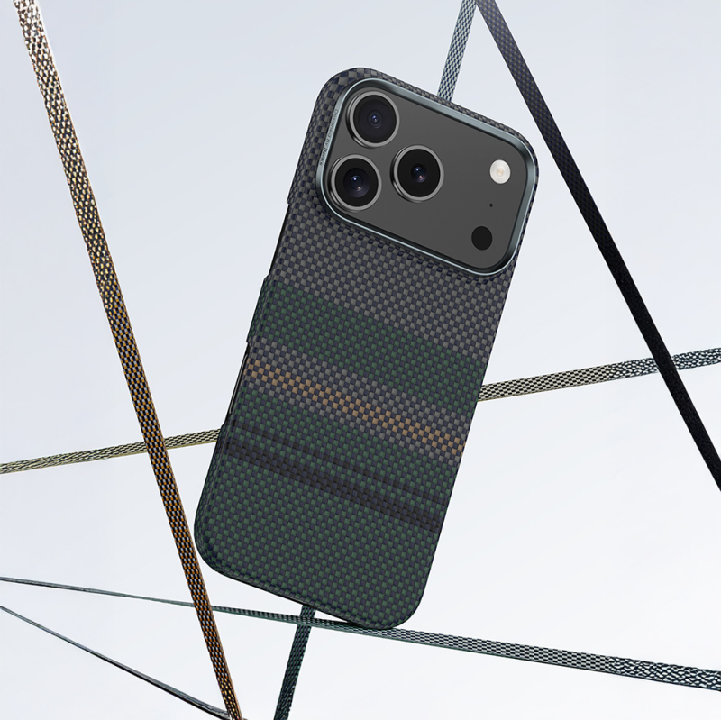 Apple iPhone 17 Air Kılıf M-safe Şarj Özellikli Karbon Fiber Tasarımlı Benks Aurora ArmorAir Kevlar Kapak - 5