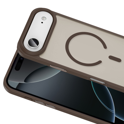 Apple iPhone 17 Air Kılıf M-safe Şarj Özellikli Mat Arka Yüzey Zore Sio Kapak - 13