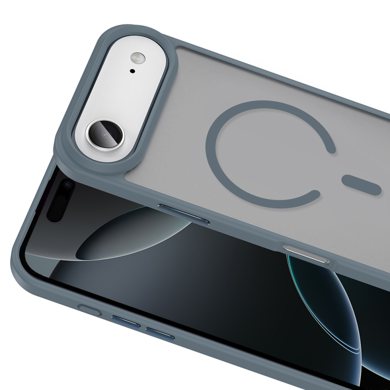 Apple iPhone 17 Air Kılıf M-safe Şarj Özellikli Mat Arka Yüzey Zore Sio Kapak - 12