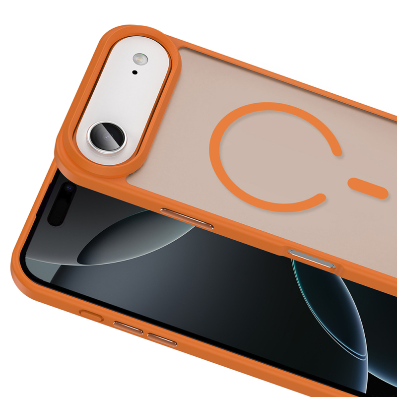 Apple iPhone 17 Air Kılıf M-safe Şarj Özellikli Mat Arka Yüzey Zore Sio Kapak - 14