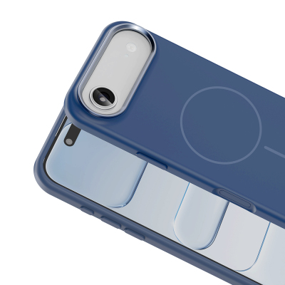 Apple iPhone 17 Air Kılıf M-Safe Şarj Özellikli Metal Kamera Çerçeveli Zore Edi Silikon Kapak - 19