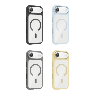 Apple iPhone 17 Air Kılıf M-Safe Şarj Özellikli Metal Kamera Çerçeveli Zore Tiko Kapak - 14