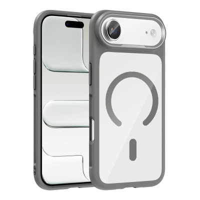 Apple iPhone 17 Air Kılıf M-Safe Şarj Özellikli Metal Kamera Çerçeveli Zore Tiko Kapak - 5