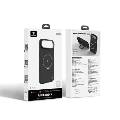 Apple iPhone 17 Air Kılıf M-safe Şarj Özellikli Metal Standlı Lenyes CK225 Kapak - 11