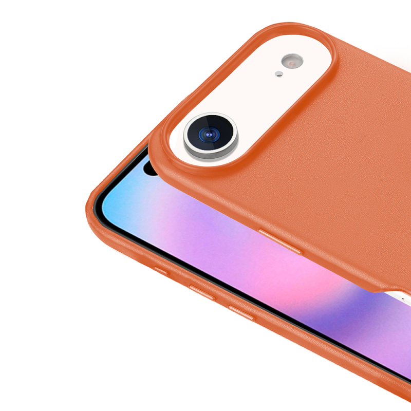 Apple iPhone 17 Air Kılıf M-safe Şarj Özellikli PU Deri Görünümlü Zore Kupra Kapak - 16