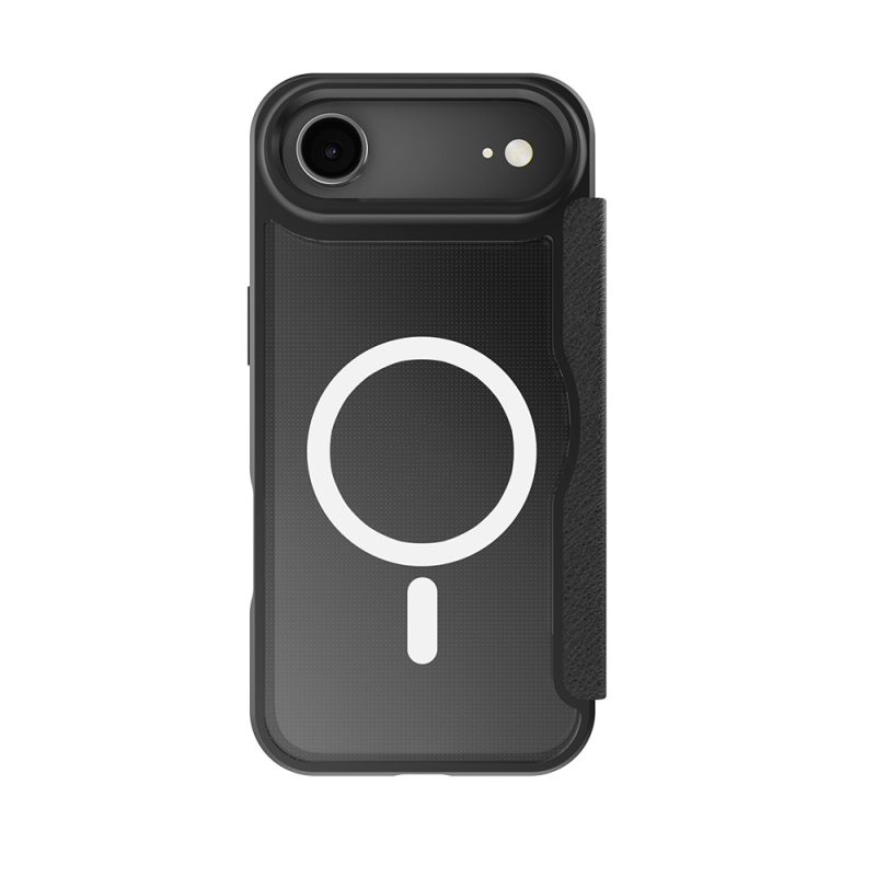 Apple iPhone 17 Air Kılıf M-Safe Şarj Özellikli Raptic Air Folio Şeffaf Kartlıklı Kapaklı Kılıf - 10