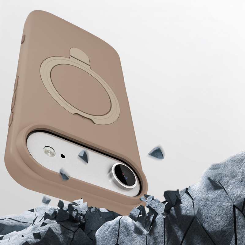 Apple iPhone 17 Air Kılıf M-safe Şarj Özellikli Standlı Zore Samara Kapak - 9