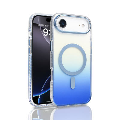 Apple iPhone 17 Air Kılıf M-safe Şarj Özellikli Transparan Renk Geçişli Zore Toros Kapak - 1