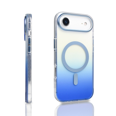 Apple iPhone 17 Air Kılıf M-safe Şarj Özellikli Transparan Renk Geçişli Zore Toros Kapak - 8