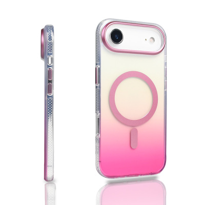 Apple iPhone 17 Air Kılıf M-safe Şarj Özellikli Transparan Renk Geçişli Zore Toros Kapak - 16