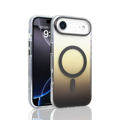 Apple iPhone 17 Air Kılıf M-safe Şarj Özellikli Transparan Renk Geçişli Zore Toros Kapak - 4