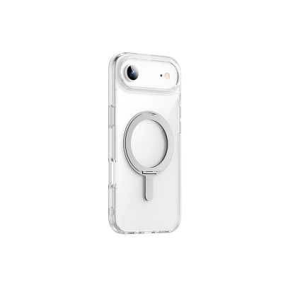 Apple iPhone 17 Air Kılıf M-safe Şarj Özellikli Wiwu MCC-201 iShield Ultra Serisi Standlı Crystal Sert PC Kapak - 3