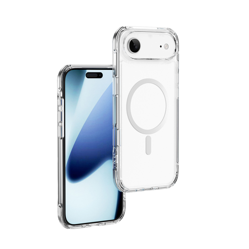 Apple iPhone 17 Air Kılıf M-safe Şarj Özellikli Wiwu MCC-702 Titanyum Pro Serisi Sert PC Kapak - 1