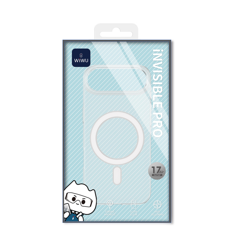 Apple iPhone 17 Air Kılıf M-safe Şarj Özellikli Wiwu YXK-207 Invisible Pro Sert PC Kapak - 5