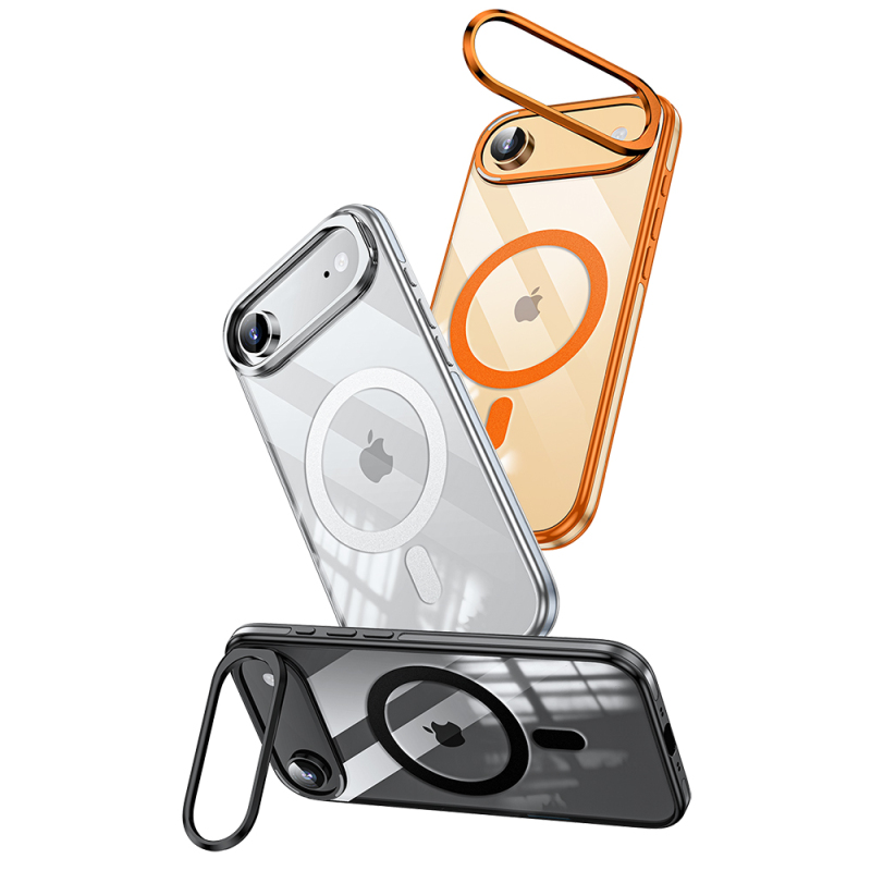 Apple iPhone 17 Air Kılıf M-safe Şarj Özellikli Wlons Standlı Efsane Kapak - 18