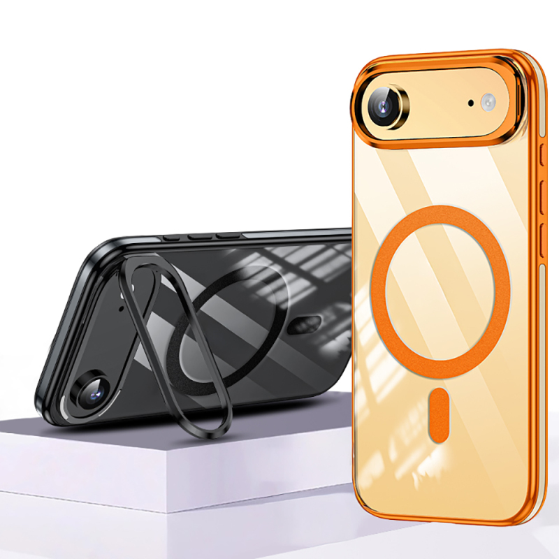 Apple iPhone 17 Air Kılıf M-safe Şarj Özellikli Wlons Standlı Efsane Kapak - 15